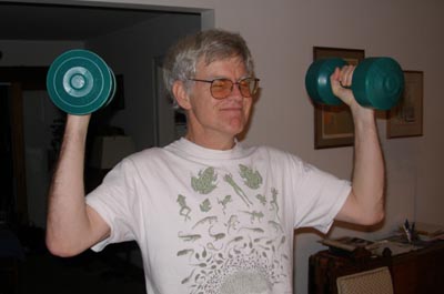 exerting a force to lift a weight