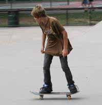 coasting on a skateboard