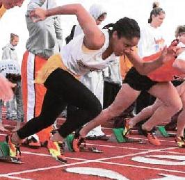 a runner starting a race