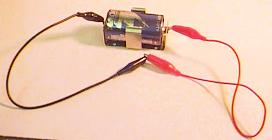 a closed circuit containing just a battery