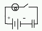 a light bulb and capacitor in series