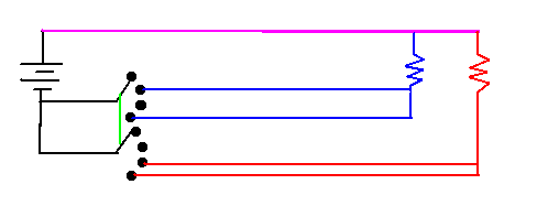 circuit diagram for the 3-way light bulb and switch