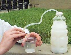 The siphon is working