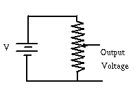 using resistors in series to divide a voltage