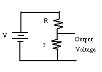 using resistors in series to divide a voltage