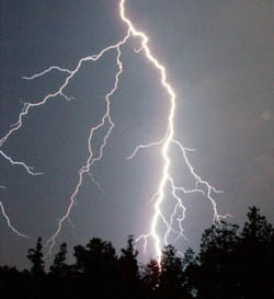 a lightning bolt