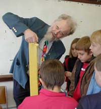 Joe explaining a Petting Zoo station